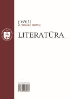 Department of Lithuanian Literature of Vilnius University in 2023 Cover Image