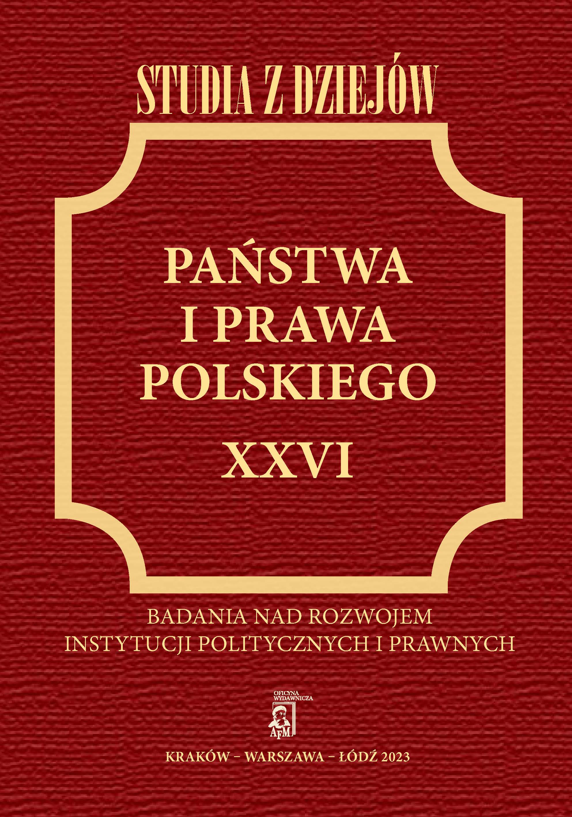 Między sprawiedliwością a praworządnością. Sąd Najwyższy II Rzeczypospolitej wobec problemu odpowiedzialności karnej na podstawie tzw. kodeksu Tagancewa za zdradę kraju popełnioną w okresie I wojny światowej