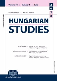 Duel of Germanists: The debate between Elemér Moór, Elemér Schwartz and Walter Steinhauser about the population history of Burgenland Cover Image