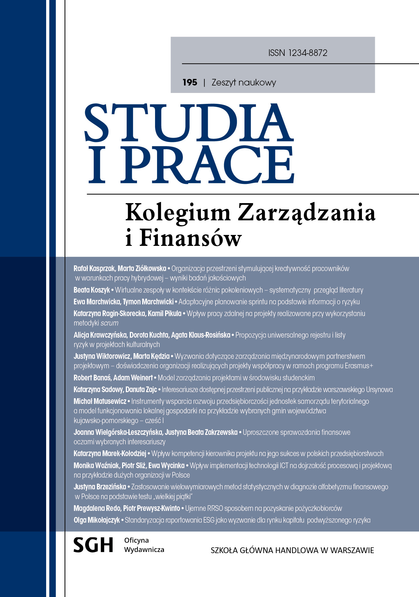 Applying multidimensional statistical methods in the diagnosis of financial literacy in Poland using the Big Five test Cover Image