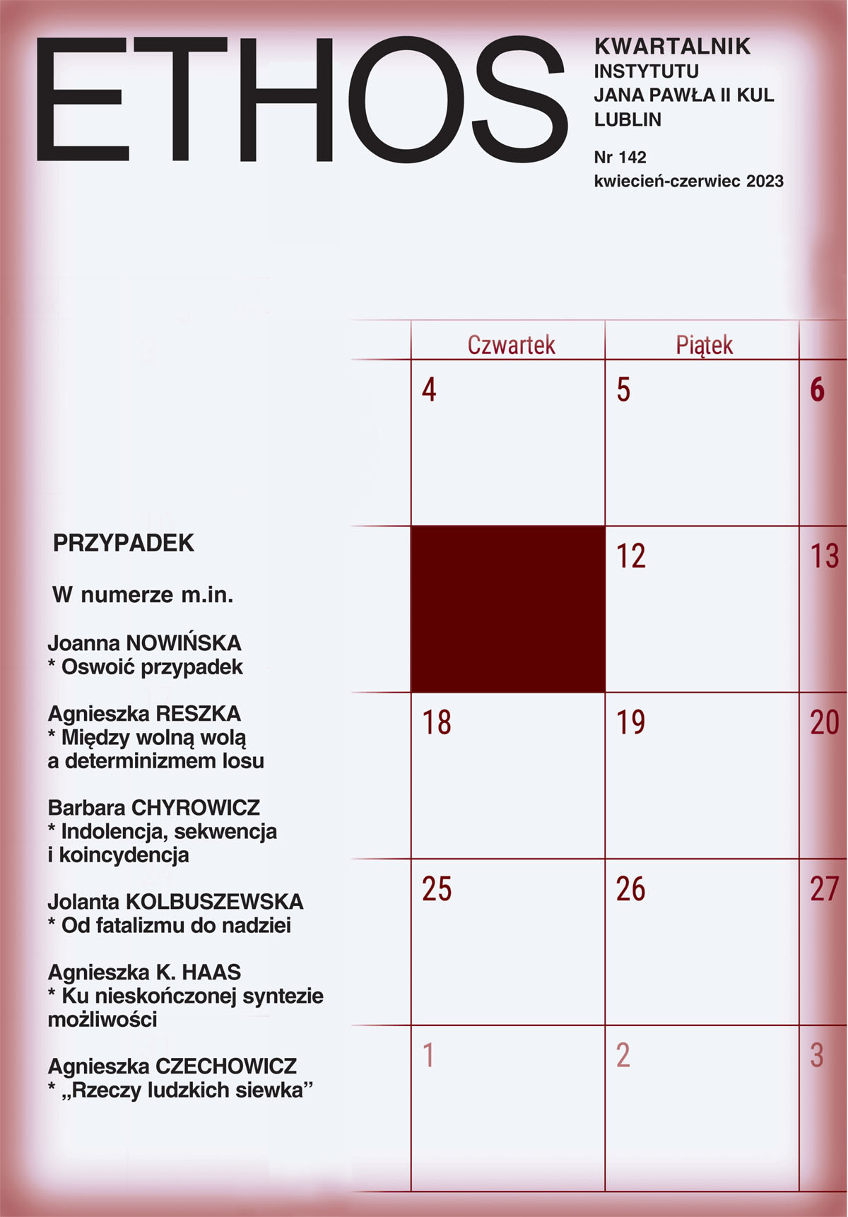 Między wolną wolą a determinizmem losu. Kontyngencja w relacji Anny Katarzyny Emmerich i Clemensa Brentana w kontekście Apologii przypadkowości Odo Marquarda