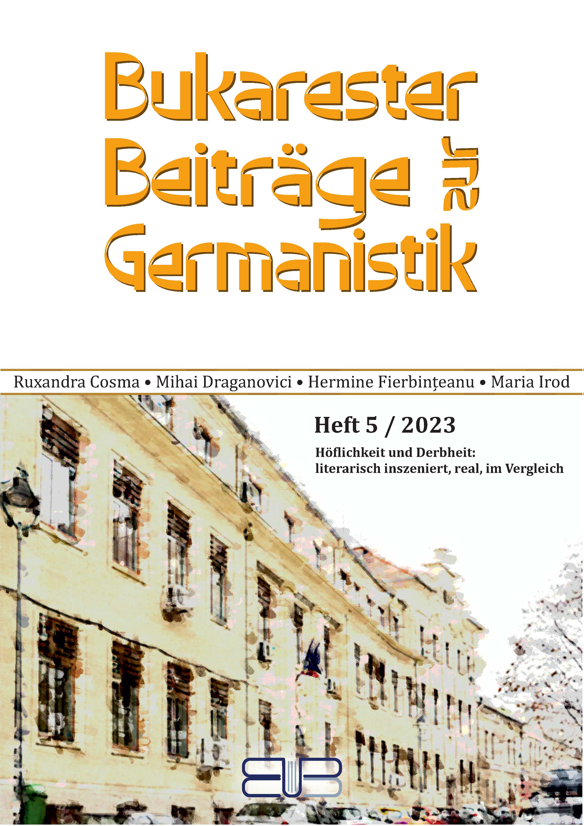 The usage of salutation phrases in German as a foreign language at the faculty in Romania Cover Image