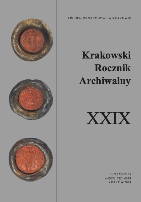 Działalność popularyzatorska Archiwum Narodowego w Krakowie w drugim półroczu 2022 r. oraz w trzech kwartałach 2023 r. Cover Image