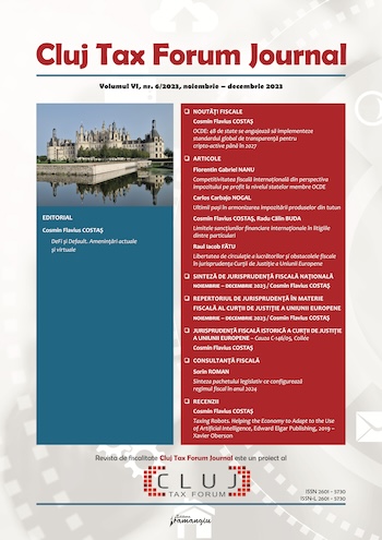 Libertatea de circulație a lucrătorilor și obstacolele fiscale în jurisprudența Curții de Justiție a Uniunii Europene