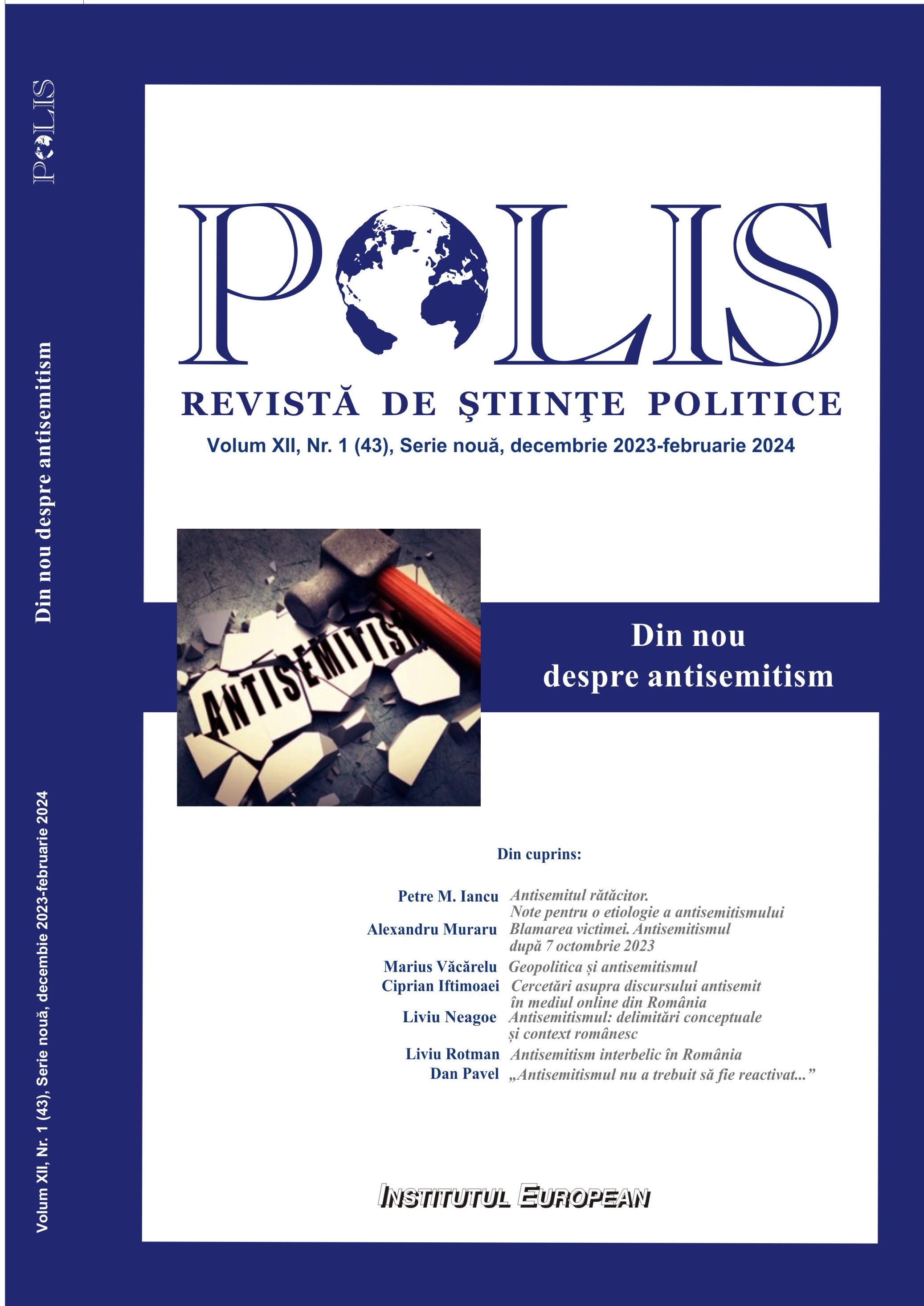 Dan Pavel: Pandem(i)ocrația, Editura Institutul European, Iași, 2023, pp. 846 Cover Image