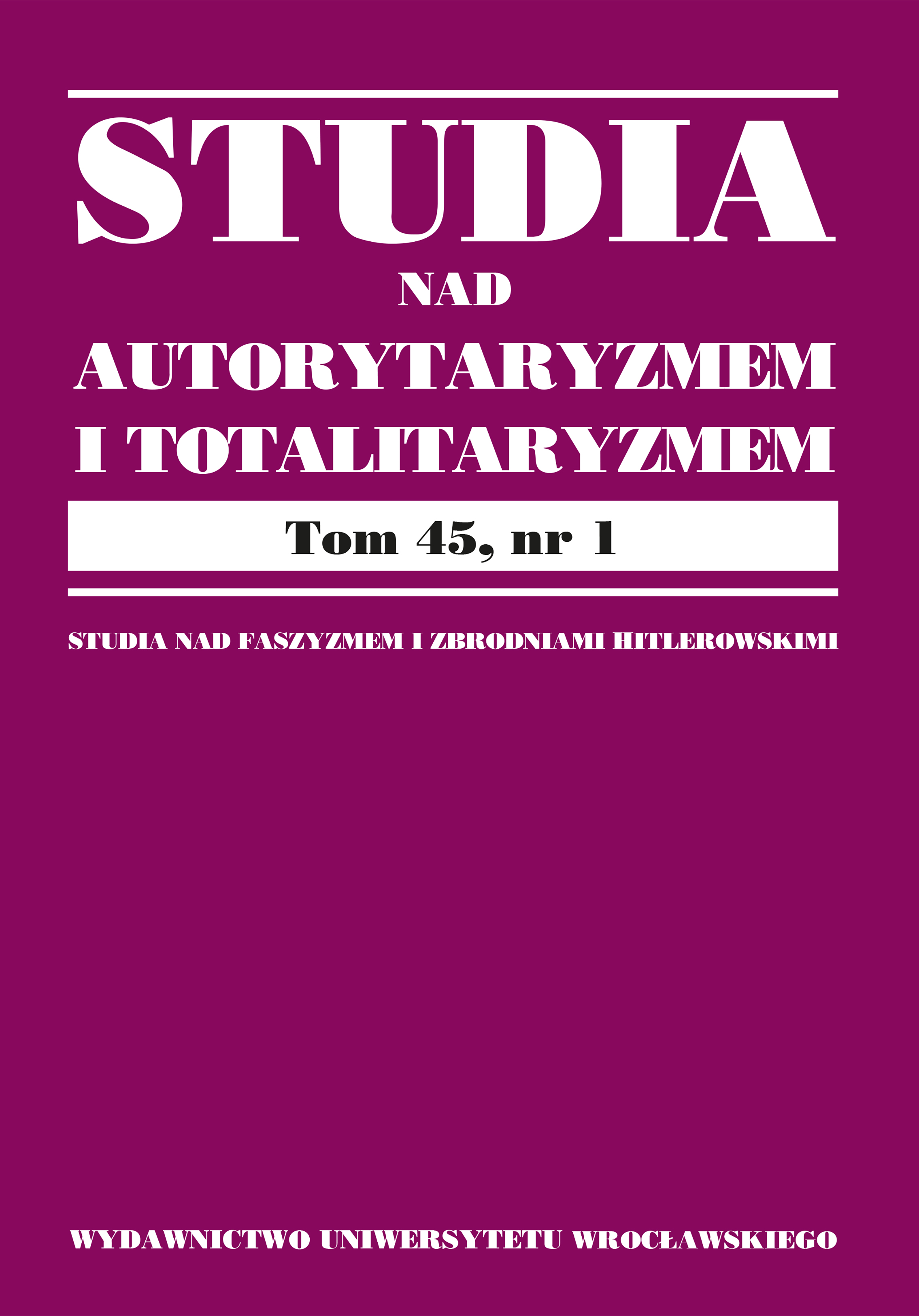 THE PRIVATE SECTOR IN A TOTALITARIAN COUNTRY —
THE FUNCTIONING OF CRAFT IN POLAND IN THE YEARS 1945–1956 Cover Image