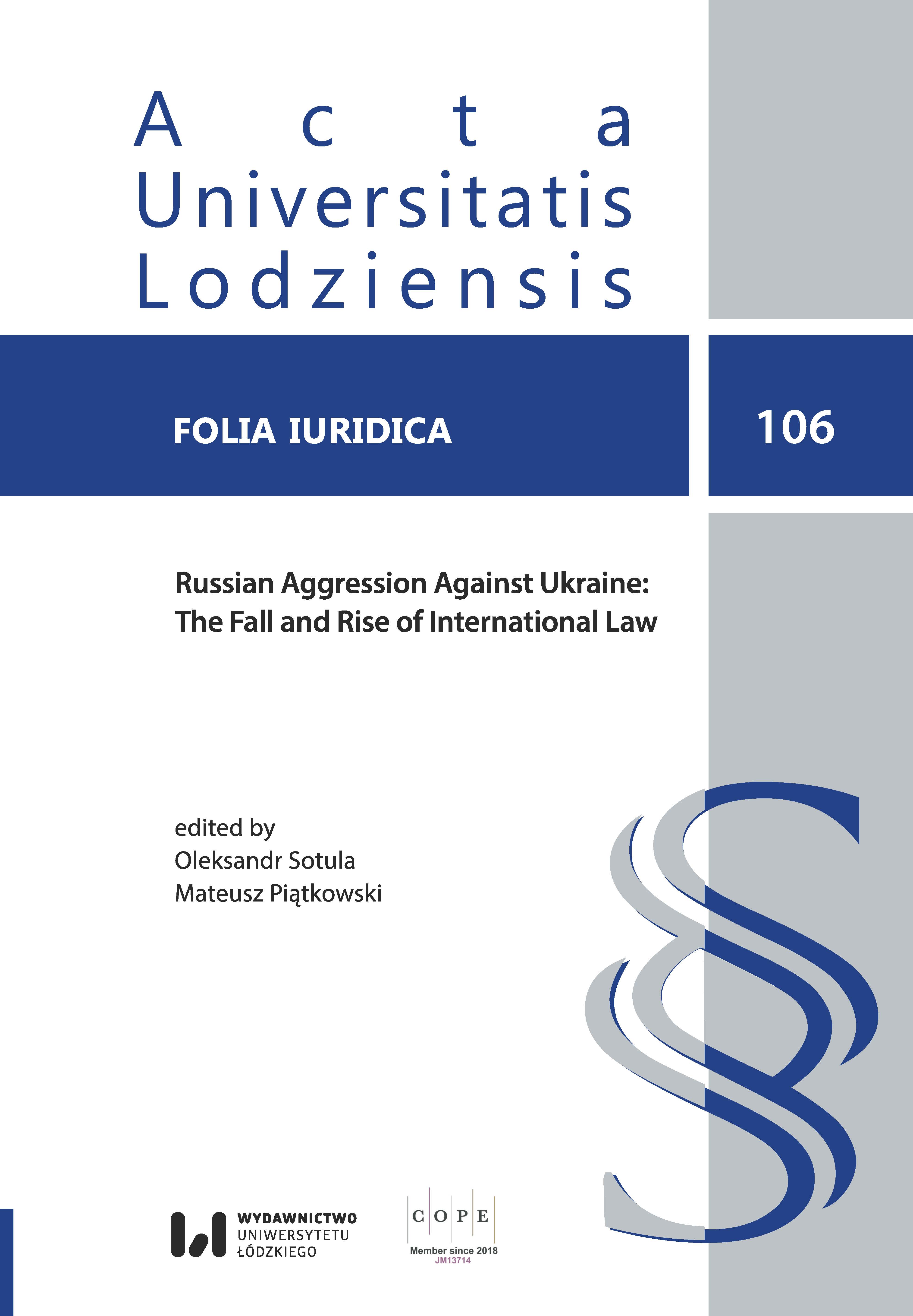 The Violation of the Laws of Armed Conflict in the Ukrainian and Polish Dimension: The Criminal Law Discourse Cover Image