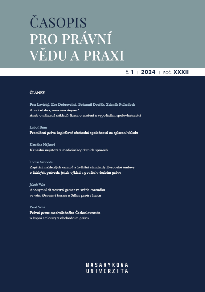 Detention of Children on the Move and Standards of the European Convention on Human Rights: Interpretation and Application in Czech Law Cover Image