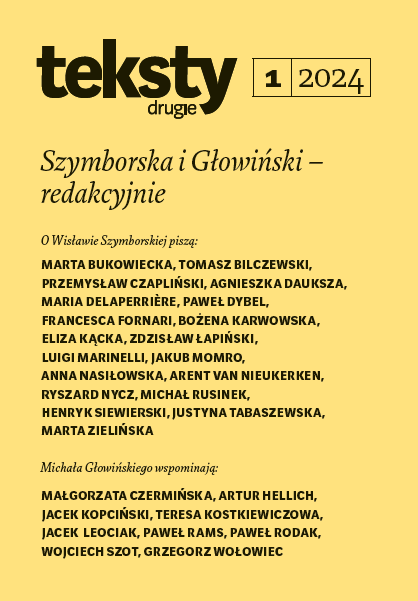 A Tribute to Professor Michał Głowiński (1934–2023) Cover Image
