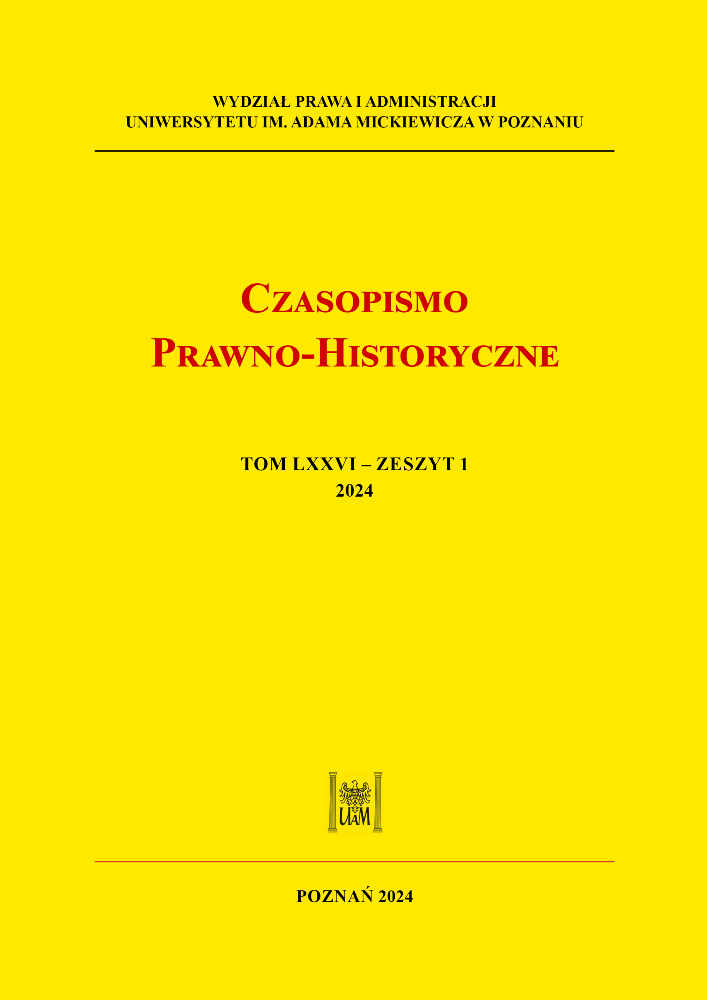 The essence and objectives of criminal punishment. An outline of the position of the Polish jurisprudence (1919–1989) Cover Image