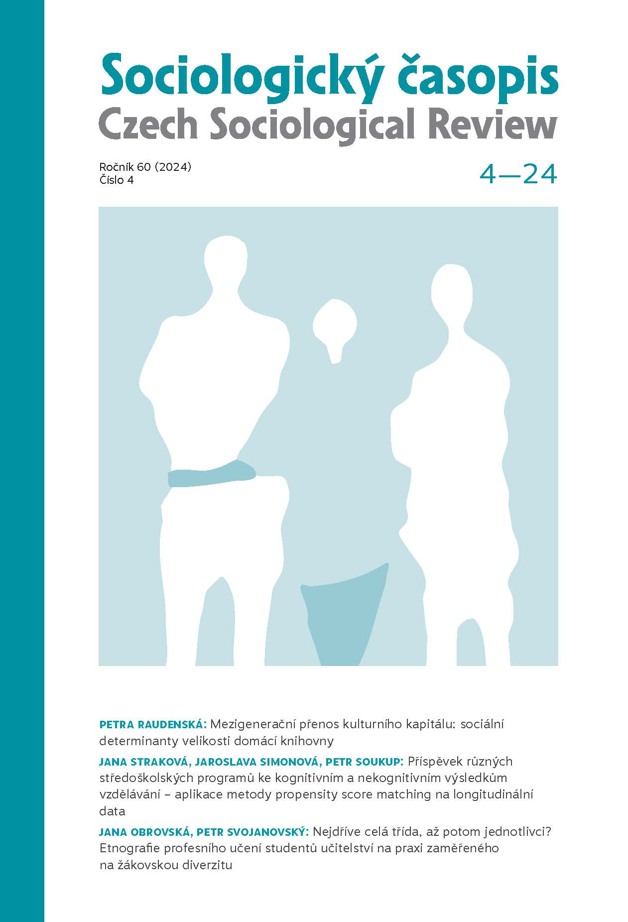 Dana Sýkorová, Hana Šlechtová, Michaela Kvapilová Bartošová: Graying Siblinghood: A Sociological Study of Siblinghood in Late Adulthood