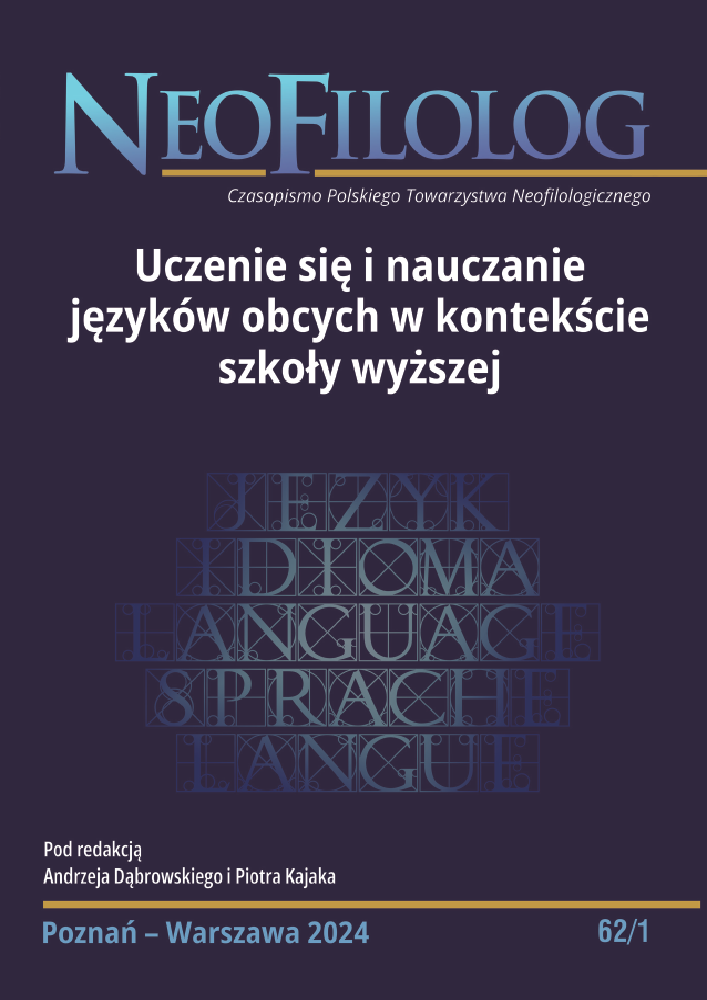 Teaching foreign languages for specific purposes at elementary levels. Working with Truchcikiem z Kopernikiem. Językowe przebieżki po uniwersytecie in groups of Chinese students of Polish language and culture at bachelor level Cover Image