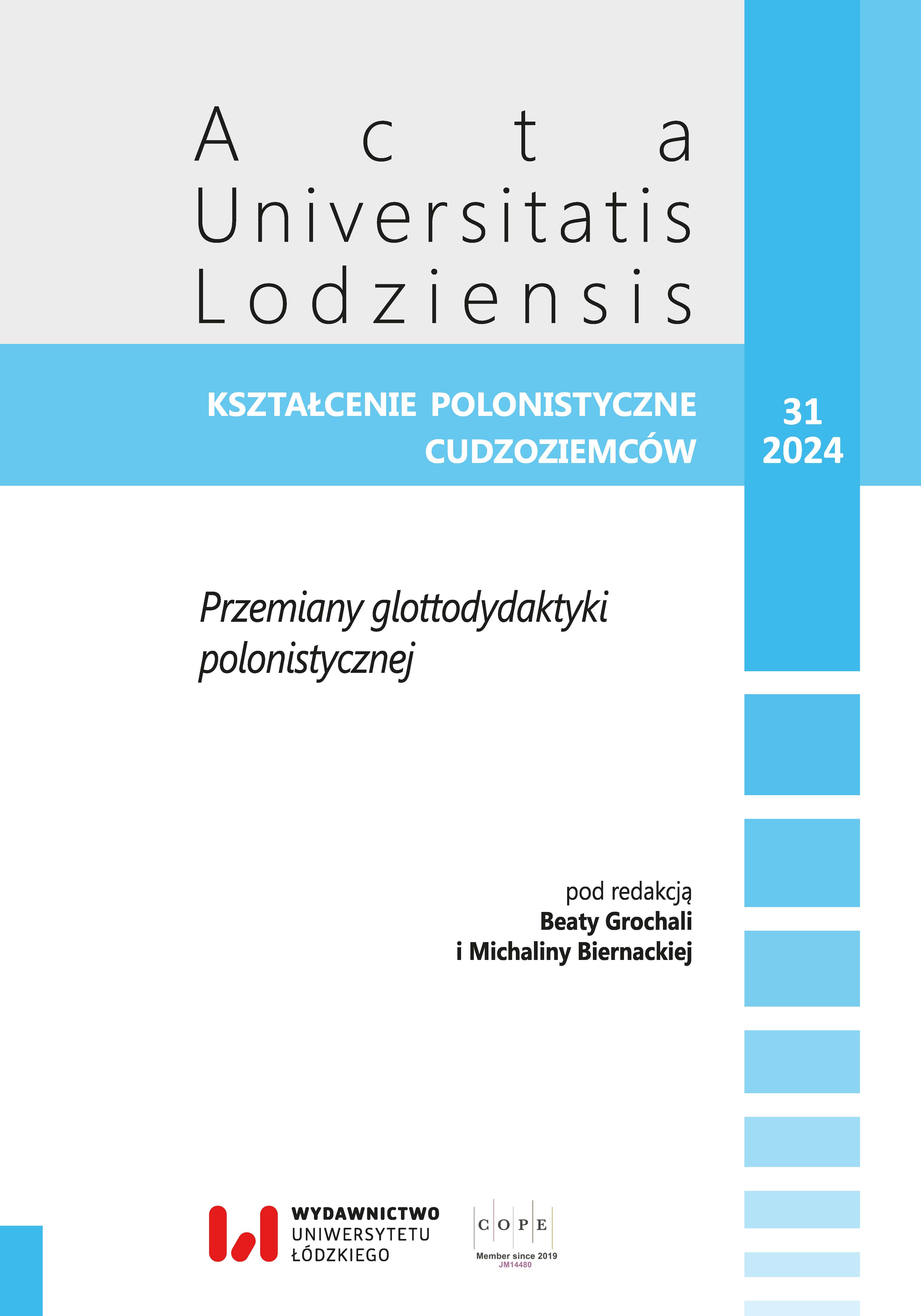 Research on the (inter)cultural content of the course book Razem Po Polsku with the use of author’s analytical matrix Cover Image