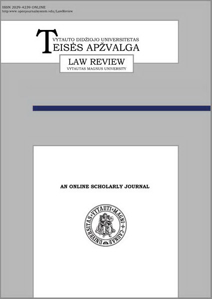 Juvenile Justice in Lithuania – Do Current Criminal Law Measures and the Practice of Their Implementation Appropriately Correspond to the Reasons and Trends of Criminal Juvenile Behaviour Cover Image