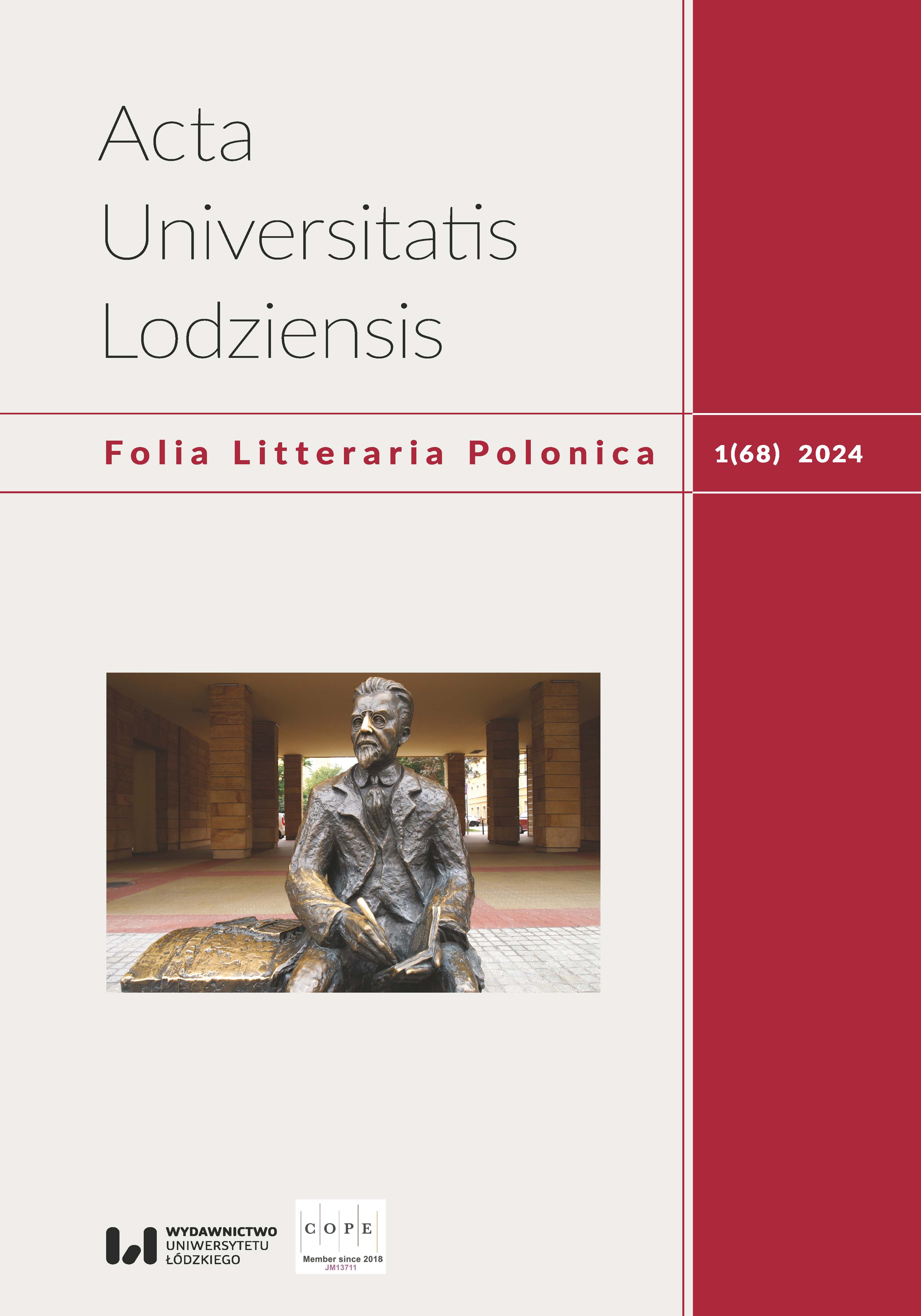 The image of Lodz in selected literary works of the Russian-language press of Lodz Cover Image