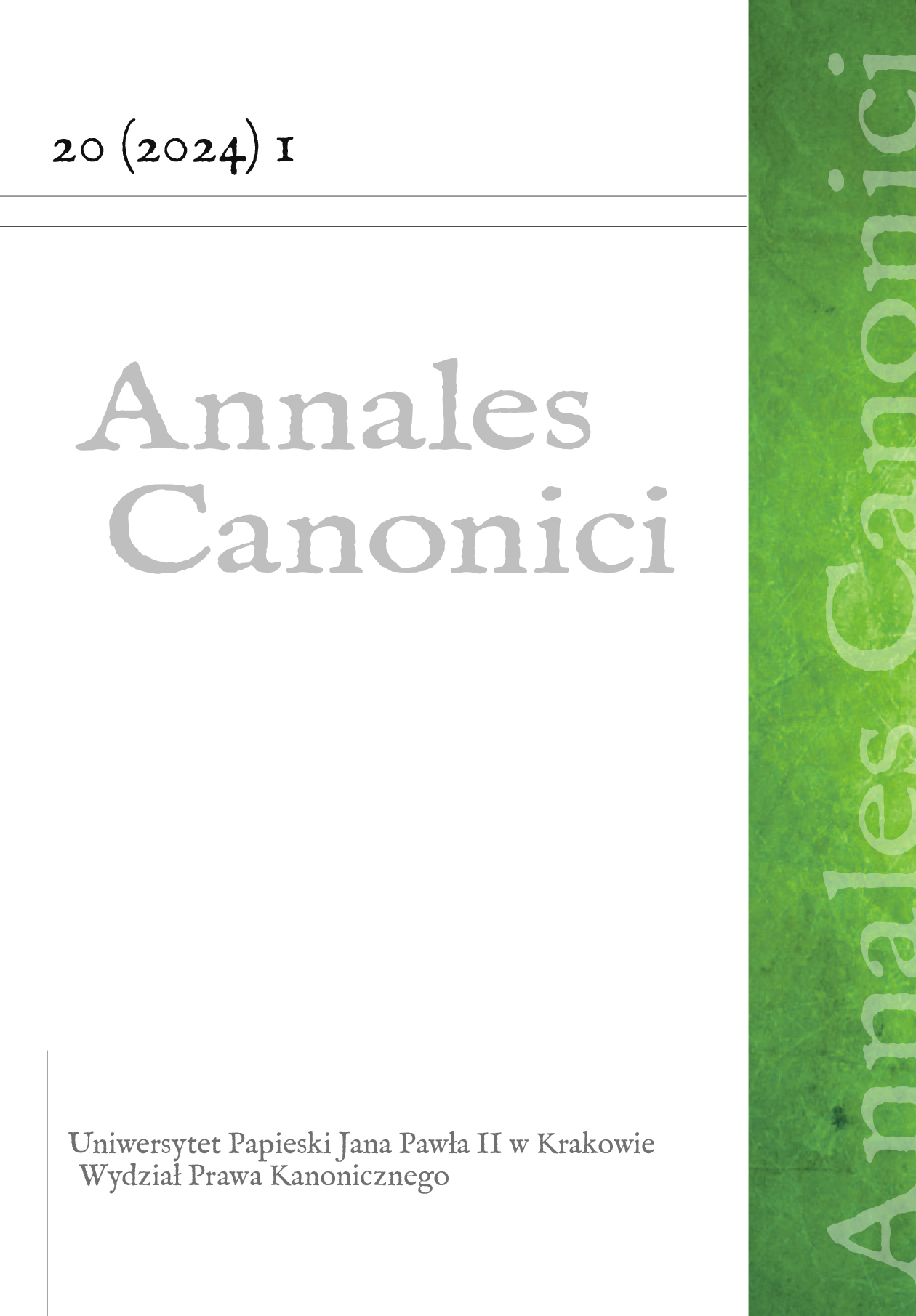 A historical and legal analysis of the presumption of innocence in canon law Cover Image