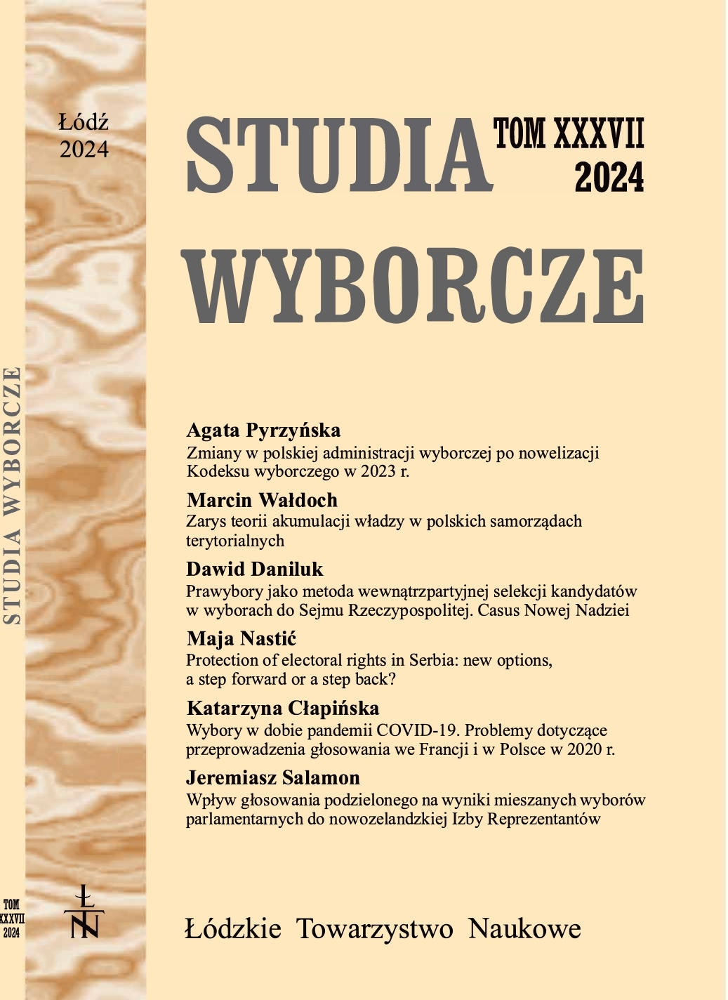 PRIMARY ELECTIONS AS A METHOD OF INTER-PARTY SELECTION
OF CANDIDATES IN ELECTIONS TO THE SEJM OF THE REPUBLIC OF POLAND:
THE CASE OF NEW HOPE Cover Image