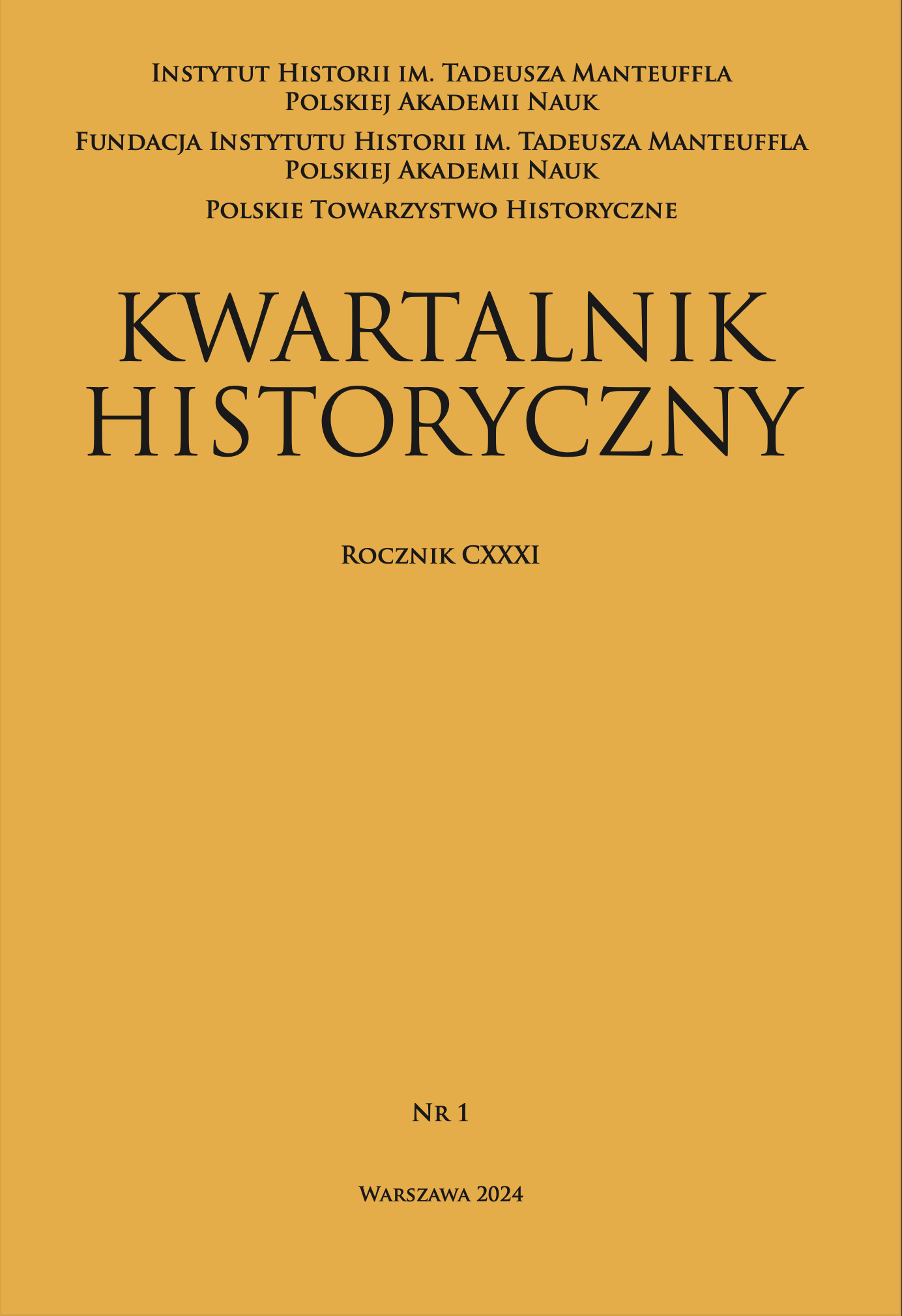 THE SECOND PARTITION AND THE KOŚCIUSZKO UPRISING
IN THE LIGHT OF OTTO HEINRICH IGELSTRÖM’S CORRESPONDENCE Cover Image