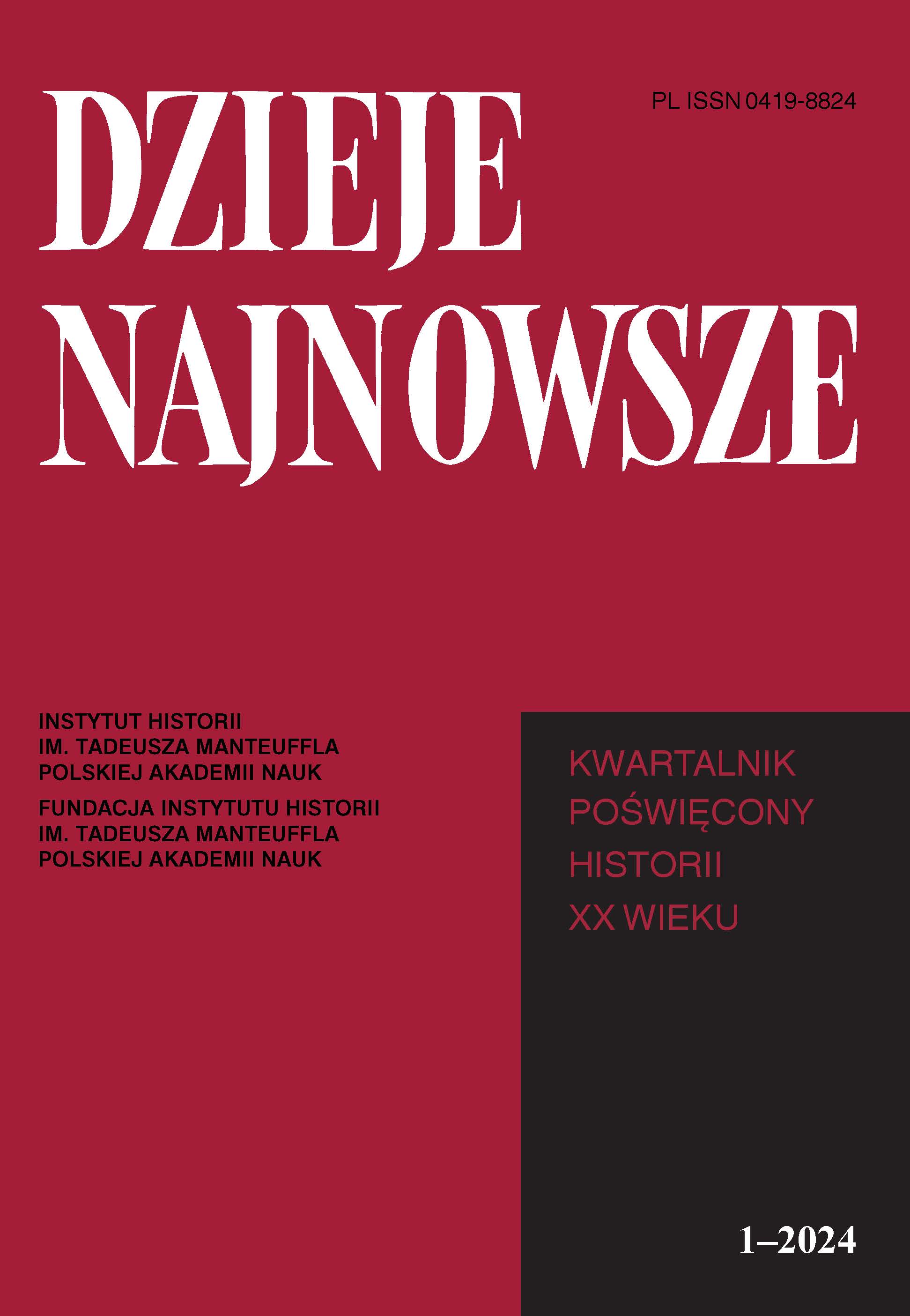 Polish People’s Republic and Conflict in Western Sahara: Decolonisation, Economy and Limits of Socialist Solidarity with Liberation Movements during the Cold War Cover Image