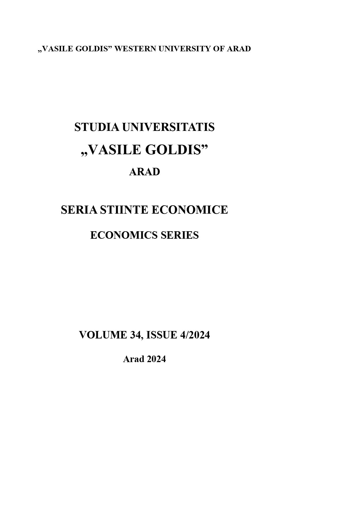 ANALYSIS OF THE RELATIONSHIP BETWEEN MILITARY EXPENDITURE AND INVESTMENT IN THE ECONOMIC COMMUNITY OF WEST AFRICAN STATES: A HETEROGENEOUS PANEL DATA APPROACH Cover Image