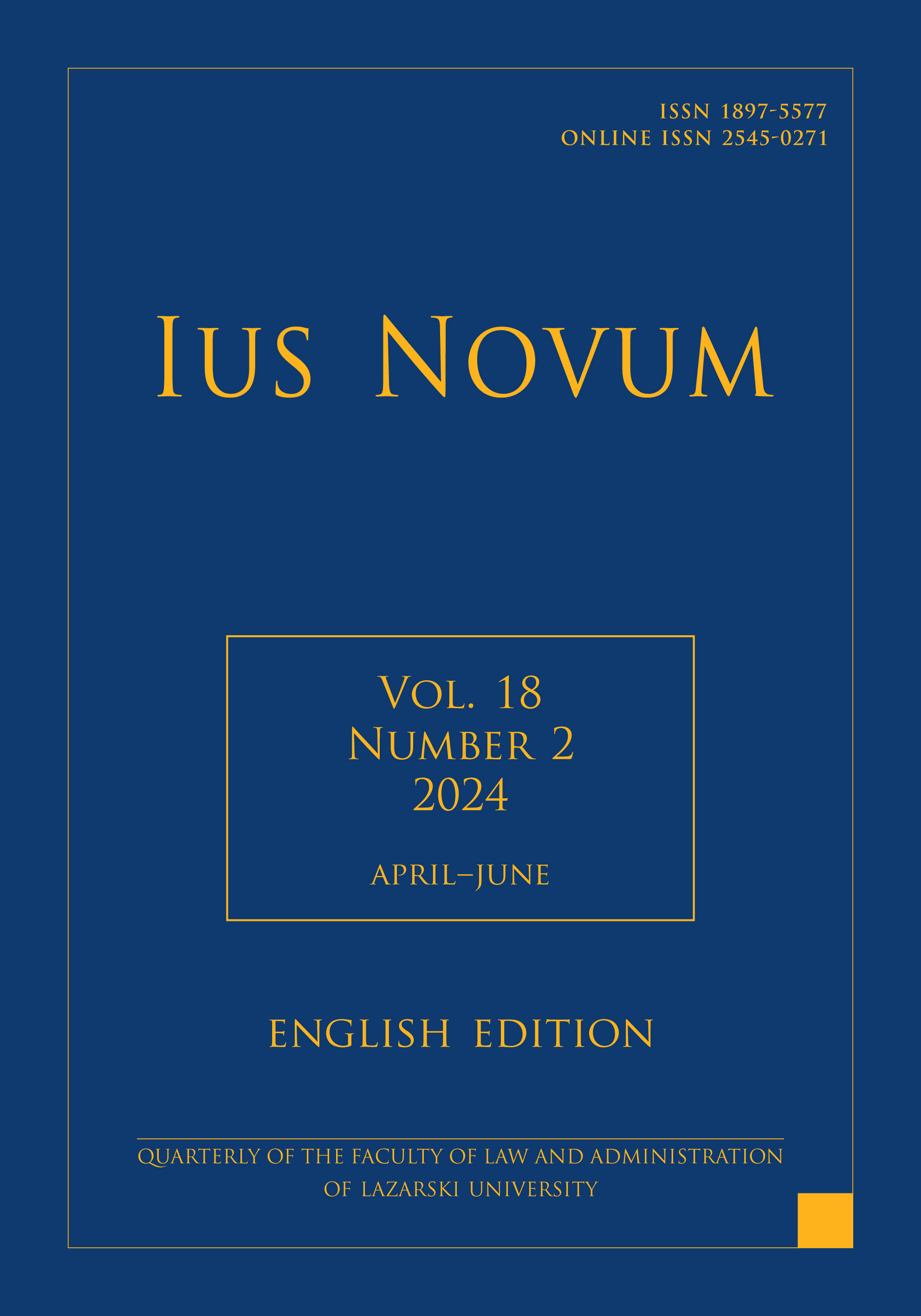 TERMINATION OF EMPLOYMENT
RELATIONSHIP IN UNIFORMED SERVICES IN
CONNECTION WITH THEIR REORGANISATION
OR DISSOLUTION – CONSTITUTIONAL ISSUES Cover Image