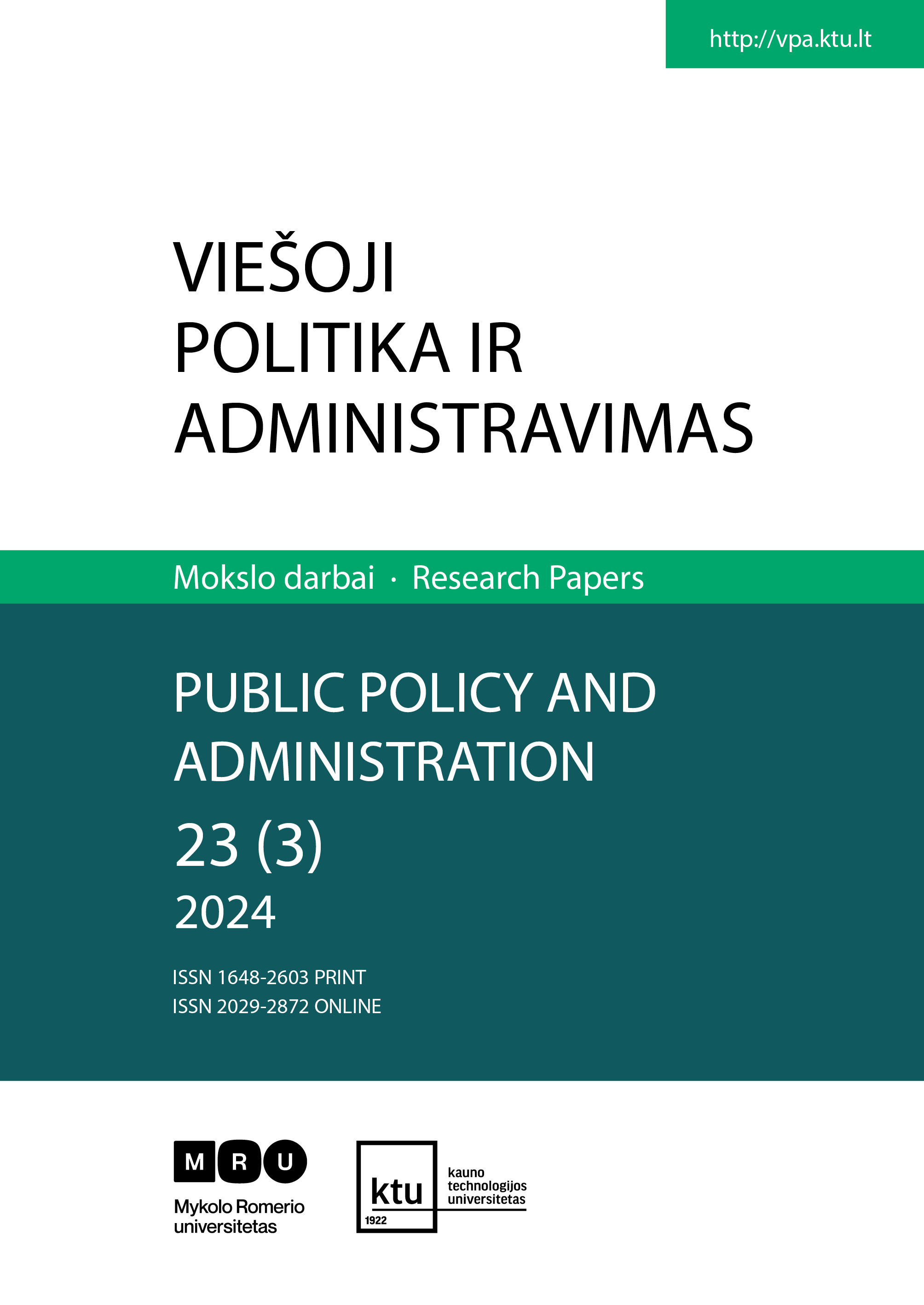 Citizen Satisfaction's Determinants with the Integrated Public Services Quality Provided by One-Stop-Shop. A case from a Western Balkan Country Cover Image