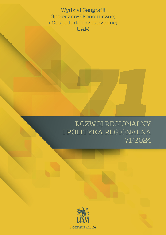 Changes in population potential among people under 30 in Poland
in 2013 and 2023 in the context of the suburbanization process Cover Image