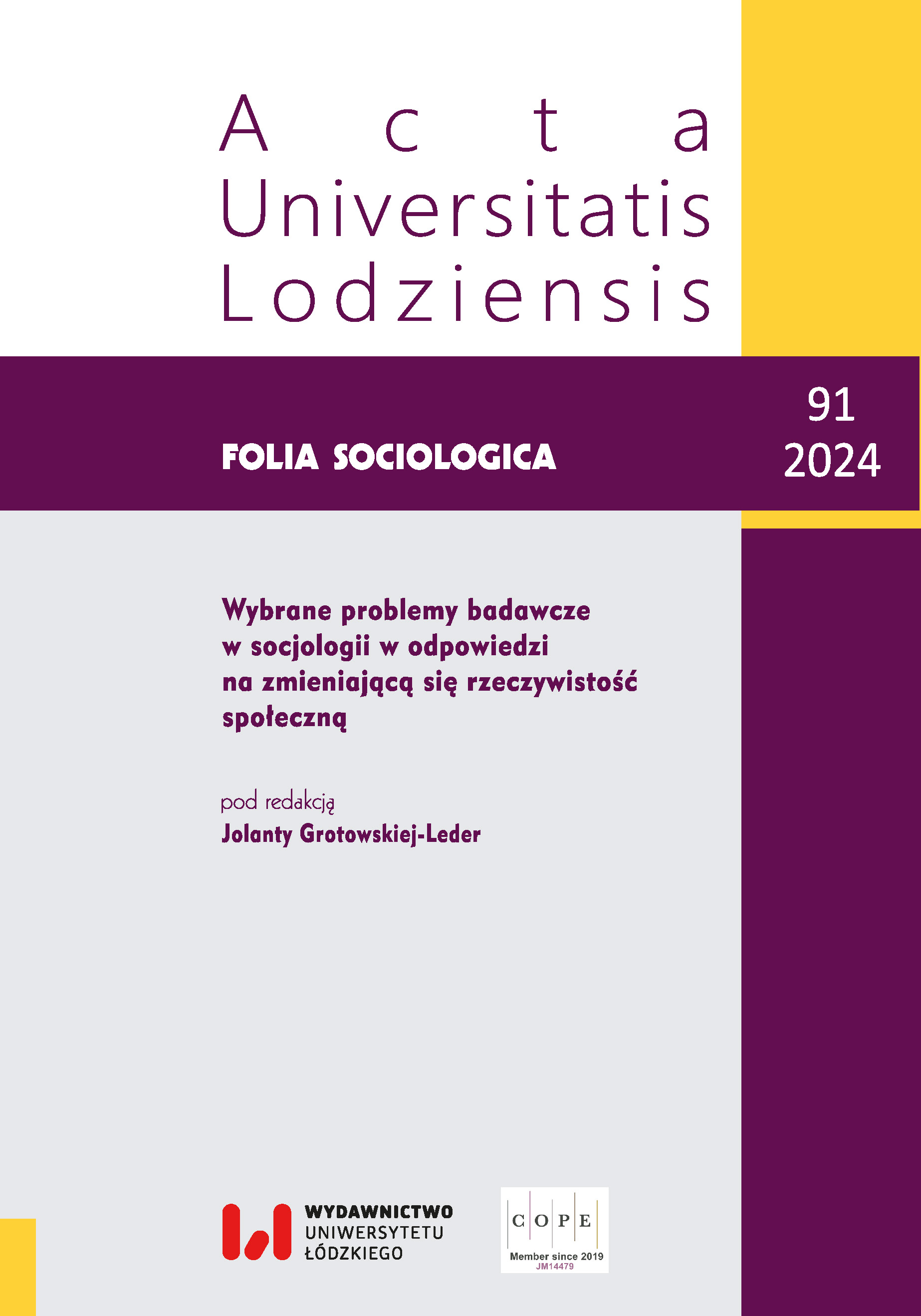 OD BYCIA UMIEJSCOWIONYM DO UTRATY
WŁASNEGO MIEJSCA W ŚWIECIE
STUDIUM PRZYPADKU