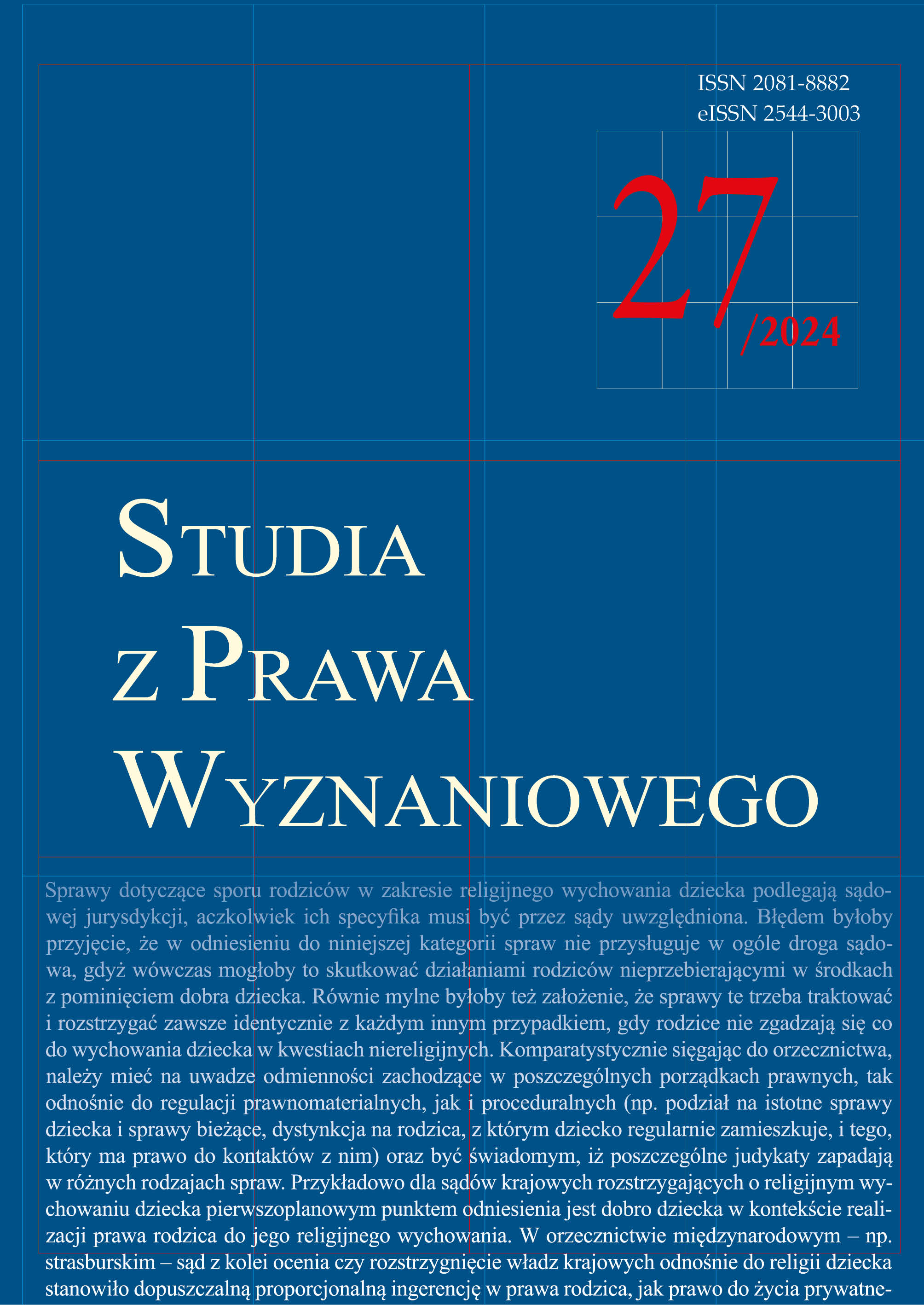 On a verbal offence against religious feelings – commentary on the European Court of Human Rights’s judgement of 15 September 2022 in Rabczewska v. Poland Cover Image