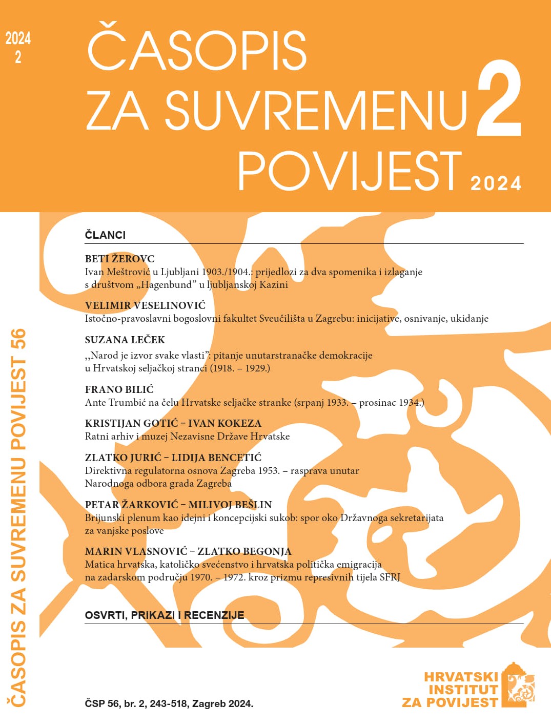 The Faculty of Eastern Orthodox Theology at the University of Zagreb: Initiatives, Establishment, Abolition Cover Image