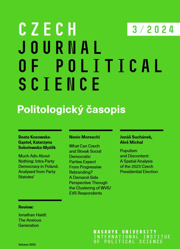 Populism and Discontent:
A Spatial Analysis of the 2023 Czech Presidential Election