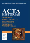 Acta historiae medicinae, stomatologiae, pharmaciae, medicinae veterinariae