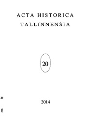 Acta Historica Tallinnensia Cover Image