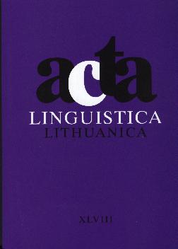 Acta Linguistica Lithuanica