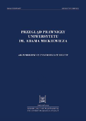 Adam Mickiewicz University Law Review Cover Image