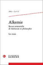 ALCHEMY. Semiannual journal of literature and philosophy Cover Image