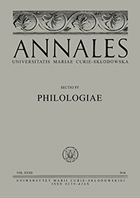 Annales Universitatis Mariae Curie-Skłodowska, sectio FF – Philologiae Cover Image