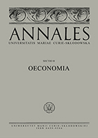 Annales Universitatis Mariae Curie-Skłodowska, Sectio H Oeconomia