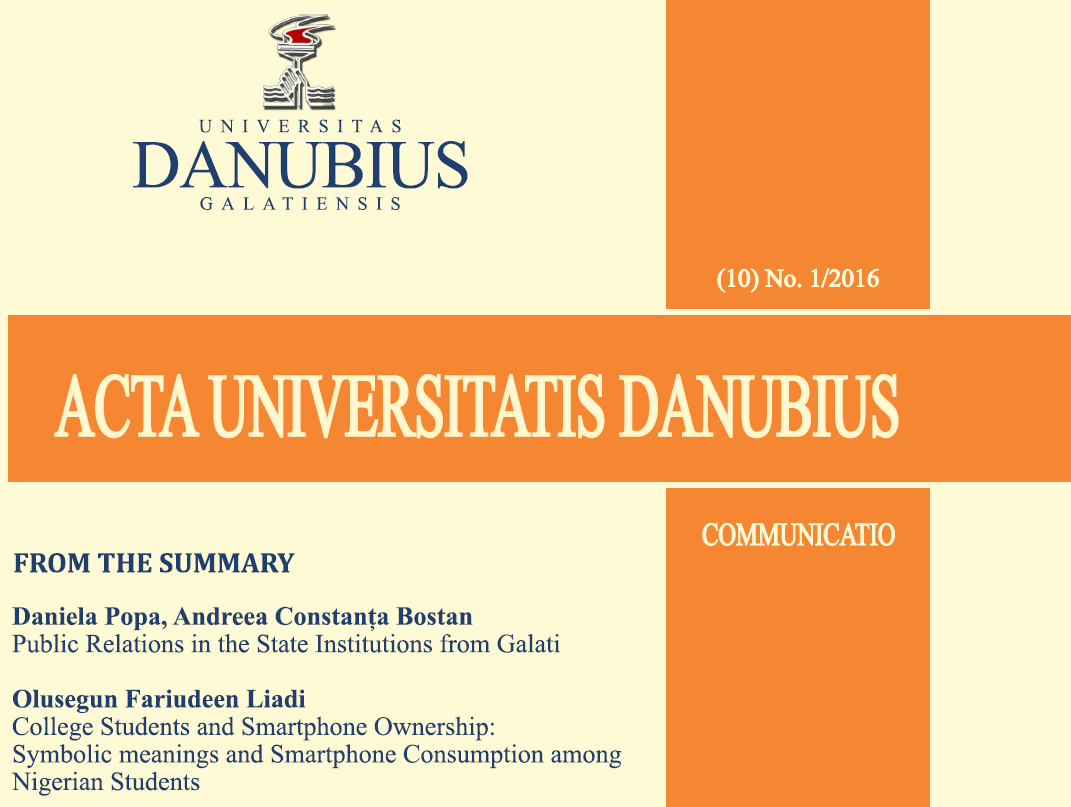 Acta Universitatis Danubius. Communicatio