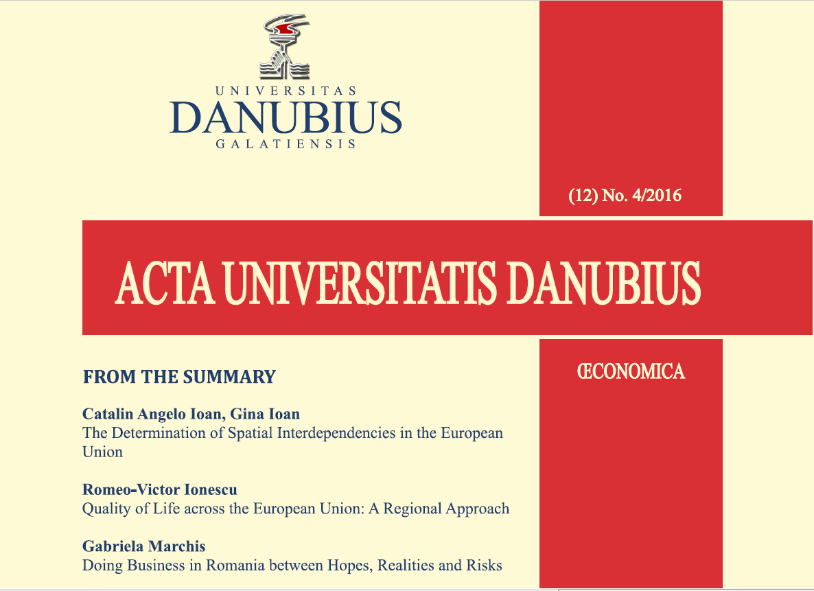Acta Universitatis Danubius. Œconomica