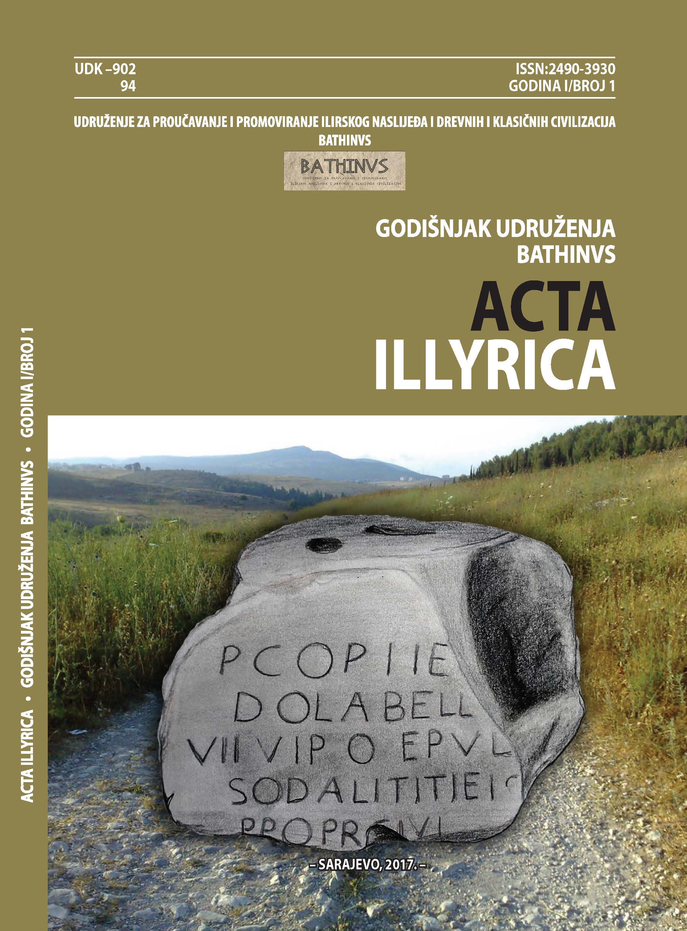 Annual of Association BATHINVS “Acta Illyrica” Cover Image