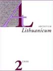 Archivum Lithuanicum Cover Image