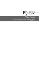 Bosnian Studies: Journal for research of Bosnian thought and culture