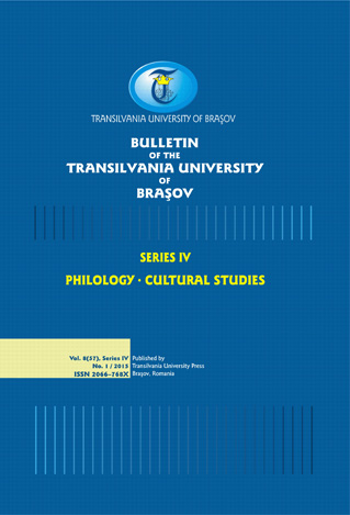 Bulletin of the Transilvania University of Braşov, Series IV: Philology & Cultural Studies Cover Image