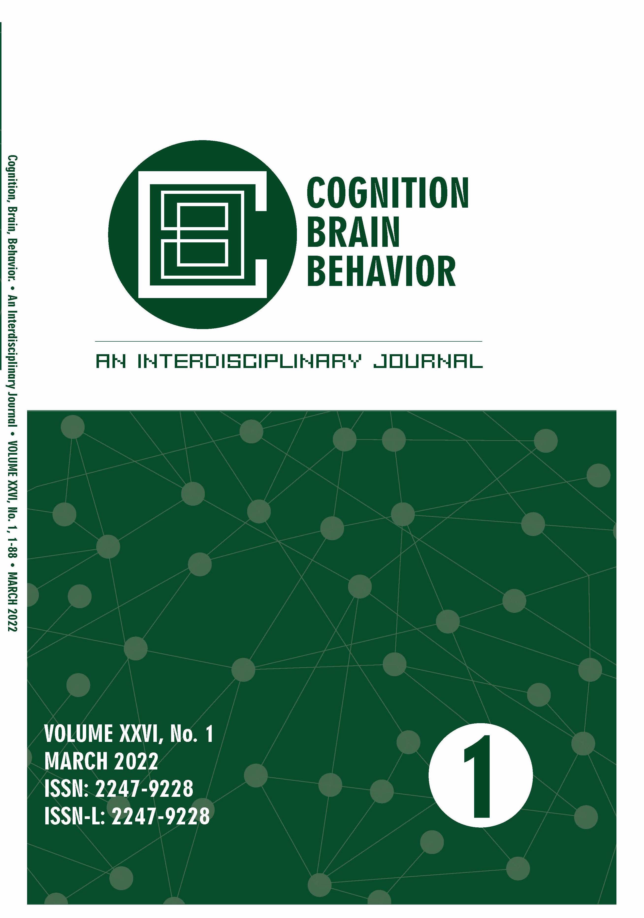 Cognition, Brain, Behavior. An Interdisciplinary Journal Cover Image