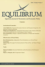 Equilibrium. Quarterly Journal of Economics and Economic Policy