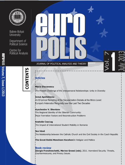 Europolis, Journal Of Political Science And Theory Cover Image