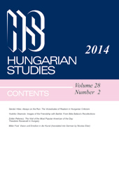 Hungarian Studies. A Journal of the International Association for Hungarian Studies and Balassi Institute
