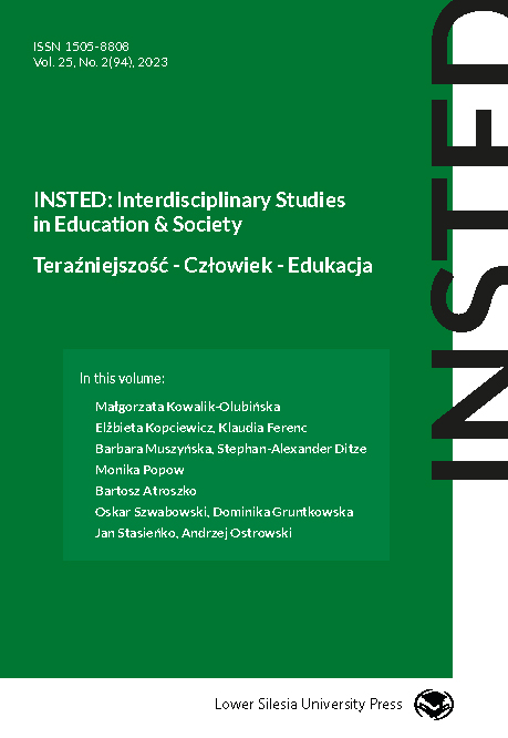 INSTED: Interdisciplinary Studies in Education & Society Cover Image