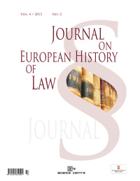 Journal on European History of Law Cover Image